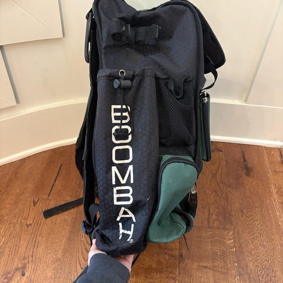 Boombah Superpack Baseball/Softball Bag Bat Pack Backpack Green & Black - Picture 5 of 15